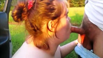 First Time Public Blowjob Wife Gets Huge Cum Facial on Naked Big Tits