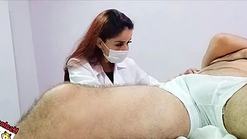 Nurse Handjob For Patient's Erection - Redhead In Uniform POV