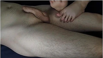 Girl Masturbates With Oily Feet My Little Horny Cock // Foot Fetish