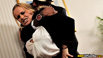 Big-titted lingerie slut hard anal pounded