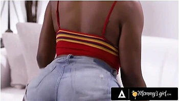 Stepmommys Girl - Ebony Milf Misty Stone Fingers Hard Her Hot Stepdaughter During Twerk Lesson