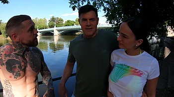 4some sex with Kira Queen, Matt Bird, Claudia Bavel and Porno Dan