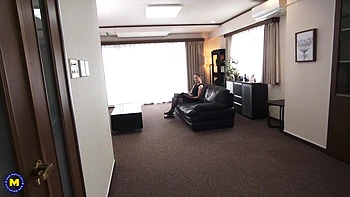 Giving My Big Nippled Japanese Principal a Creampie