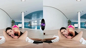 Glam Vixi Rafi rides cock in stunning vr quality