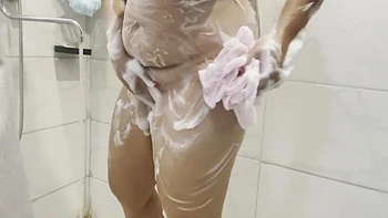 Stepmom Takes A Shower And Asks To Cum Twice On Her Curves