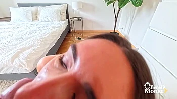 Juliette Claire Gives A Sloppy Blowjob To An Italian Guy