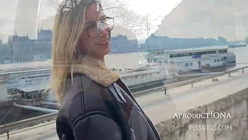 Wetting Her Jeans On The Streets Of Budapest