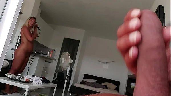 I caught my husband's jerking his cock so much bigger I'm shocked that it is really too big compared to my hubby's tiny cock