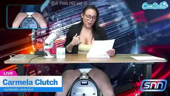News Anchor Carmela Clutch Orgasms live on air