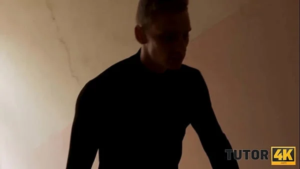 TUTOR4K. Angry guy drags experienced tutor into unforgettable affair