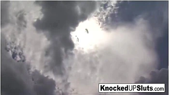 Knocked Up Slut Takes Care Of A Cock Outdoors