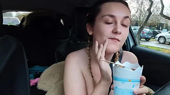 Slut Kneels In Front Of Guy And Sucks His Dick In Pov