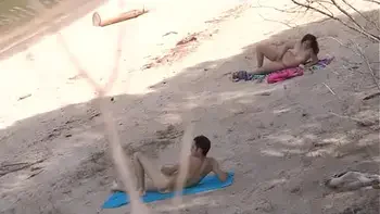 Bold naked teen picks up dudes by the lake
