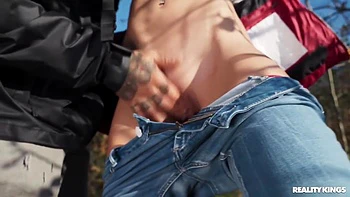 Petite Candie Lucianis Outdoor Fuck With Juan Lucho