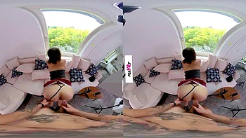 Catwalk Model Gets an Anal Creampie - Hot Teen Amateur Bent Over the Couch Doggystyle and Missionary: VR Porn