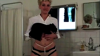 Cute blonde gets her pussy teased