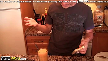 My lovely amateur gf slobbers on my big fat boner