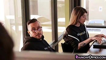 Stunning busty office MILF pussysmashed