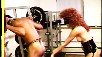 Masked couple shags wildly in the gym ft. Julie: Doggy, Cowgirl  Missonary Porn