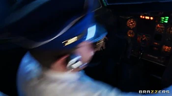 Flight Attendant Sucks Two Bbc At The Back Of The Plane - Angela White And Ricky Johnson