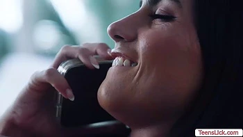 Caught my horny babysitter having phone sex