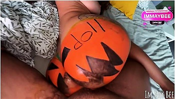 The Local Slut Gets Fucked By The Whole Town On Halloween