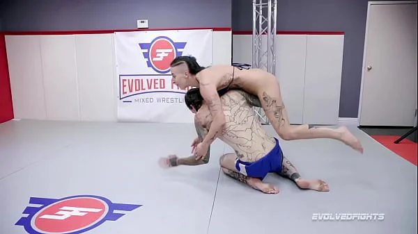 Naked Sex Fight As Andre Shakti battles Ruckus Then Gets Fucked Against A Wall