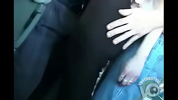 Busty girl groped on the Bus by an old man !