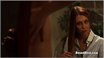 Lesbian Blonde Slave Takes A Bath In Front Of Dominant And Merciless Madame