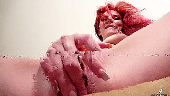 All-natural Redhead Milf Plays With A Pink Toy On The Couch With Devyn Lux