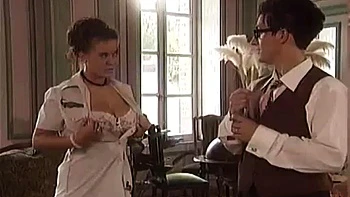 Busty nurse milks the doctor after a good fuck: Blowjob, Doggy  Missonary Porn