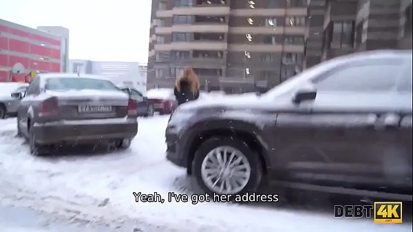 DEBT4k. Cunning guy fucks shaved pussy of red-haired cutie for the debt