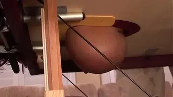 married milf during a massage pulls down the zip and gives a blowjob