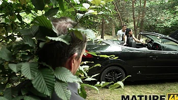 Charlie Dean and Texas Patti enjoy sex in the forest, huge boobs!