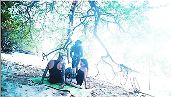 Alternative Girls Shibari - Outdoor Public Kinbaku Rope Play Action With Tattooed Teens 18+ - Bondage