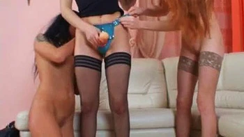 Sexy mistress dominates her hot submissive sluts: Blowjob, Doggy  Cowgirl Porn