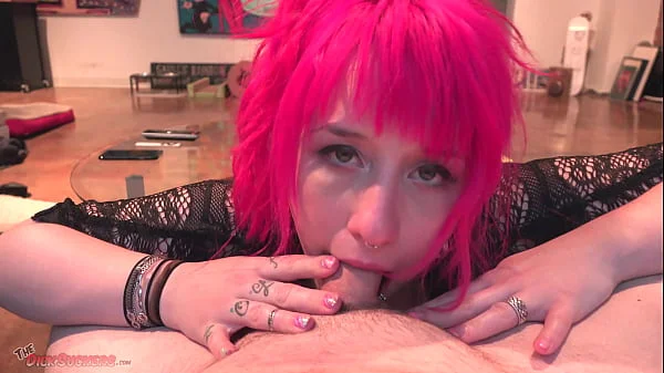 Proxy Paige sucks and eats ass and teases until he loads her mouth full of sperm!