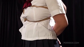 Curvy Asian Teen seduce to BDSM Group Sex by old Guys before Facial Bukkake in Japan