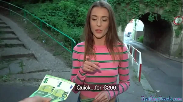 Pulled eurobabe blowing and riding big shaft in public