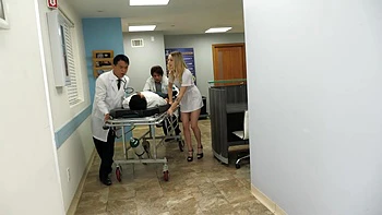 Lily Larimar Beautiful Nurse and Doctor Cure Threesome Creampie