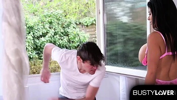 Cuck Boyfriend Interrupts Sheila Ortega Fucking the Gardener