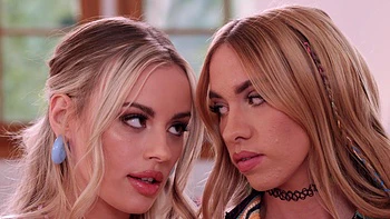 Two cute girls Khloe Kapri and Anna Claire Clouds have a great time together, full of passion.