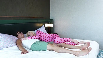 Blonde teen Amber Maddie rides cock in cowgirl and missionary poses