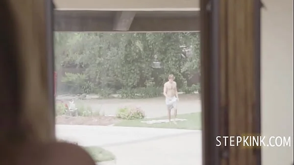 step Sons Yoga Gets Super Wet!
