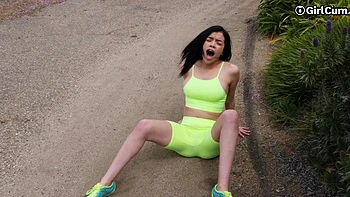 Brunette latina Savannah Sixx gets her pussy fingered and licked.