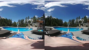 Handjob By The Pool