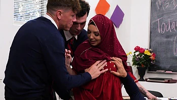 Kiki Daire gets fucked by students in the classroom