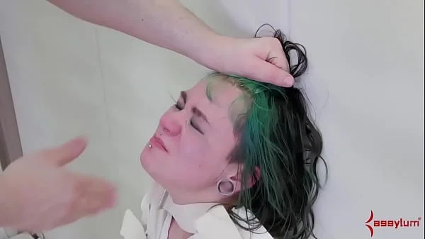 Humiliated assylum teen gets ass pumped