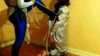 Spandex and hogtied (Amateur Femdom with Jade)