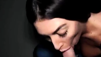 Cross-Eyed Brunette's Deepthroat Blowjob